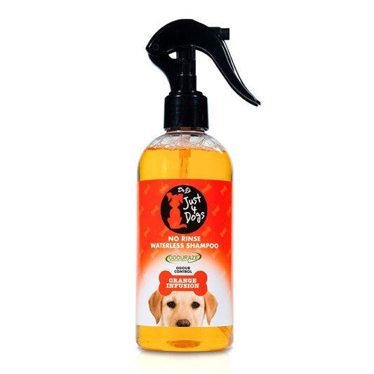 JUST 4 DOGS NO RINSE WATERLESS SHAMPOO ORANGE