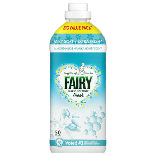 Fairy Fabric Conditioner Fresh 50 Wash Almond Milk and Manuka Honey - 1.65L