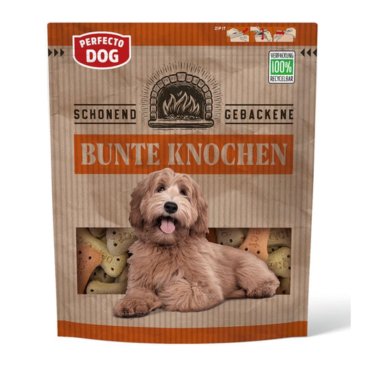 Perfecto Dog Snack Colordul Bones - 400g