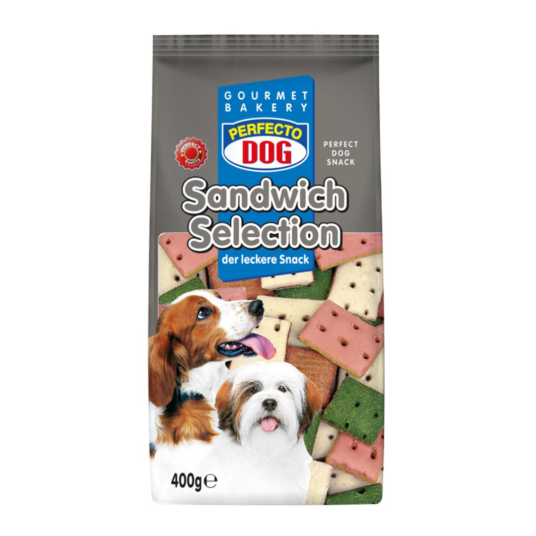 Perfecto Dog Snack Sandiwch Selection - 400g