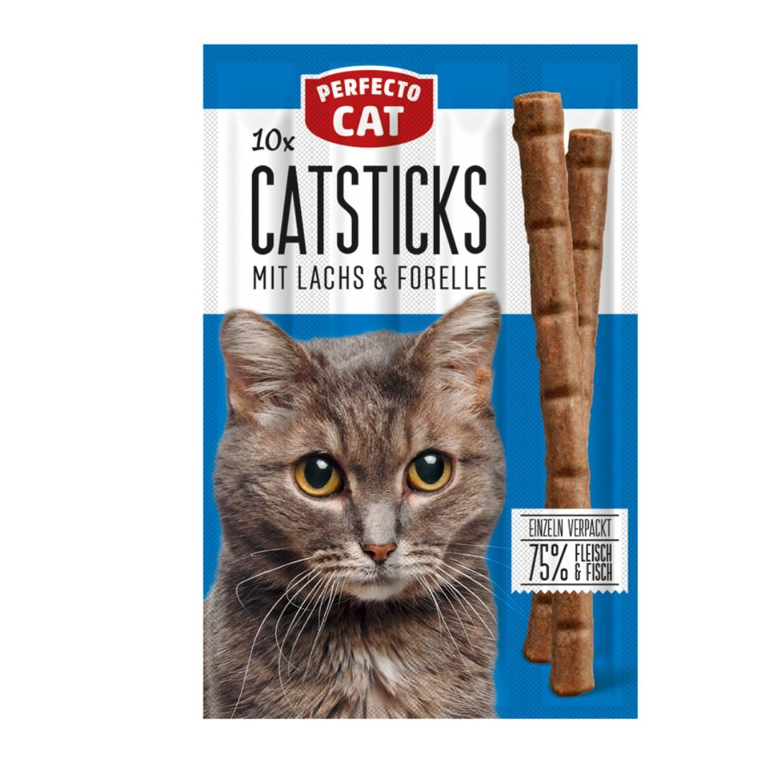 Perfecto Cat Sticks with Salmon & Trout - 10 Sticks