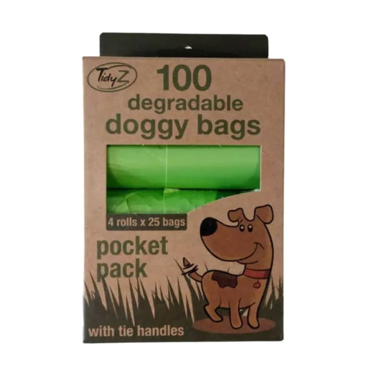 TIDYZ DEGRADABLE DOGGY WASTE BAGS 4x25'S